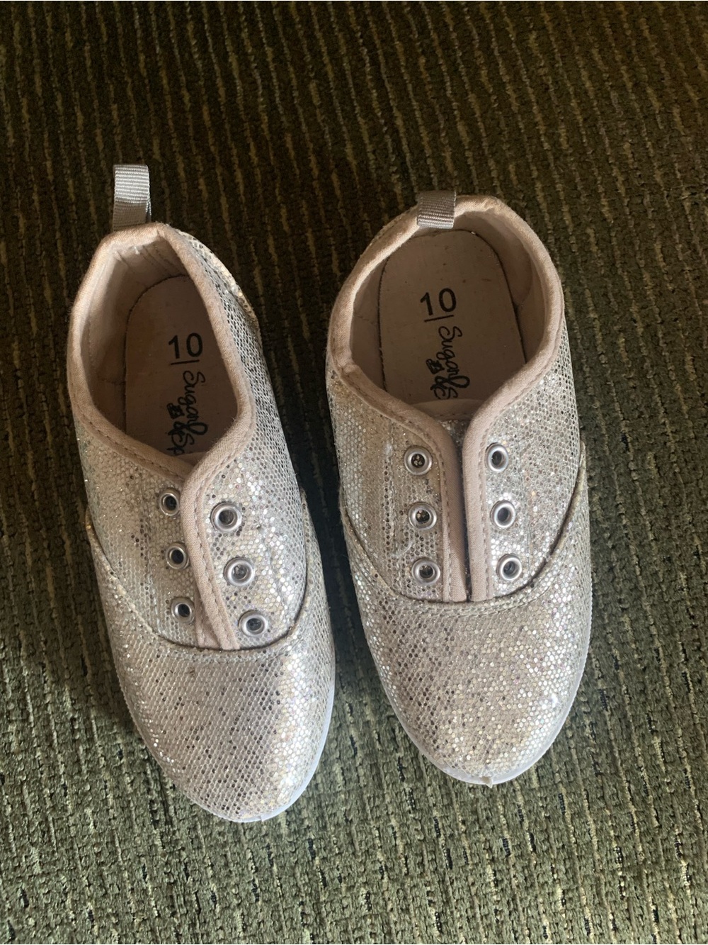 Sugar Girls' Glitter Slip-On Sneakers in Sparkling Pink